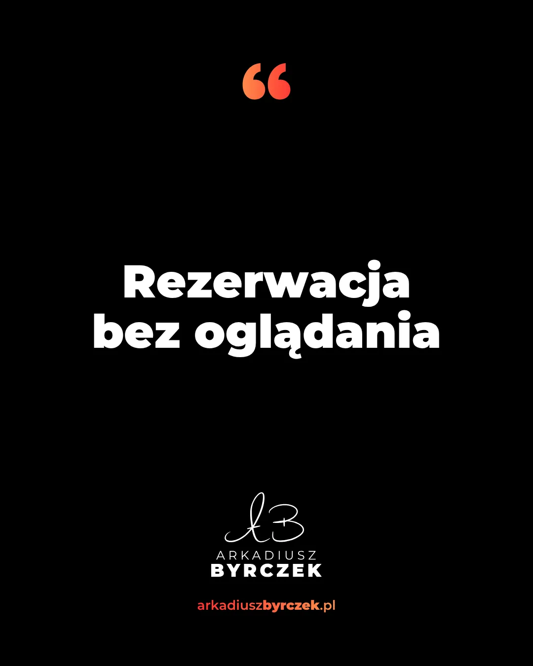 Rezerwacja bez oglądania